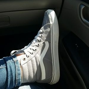 Grey high top vans